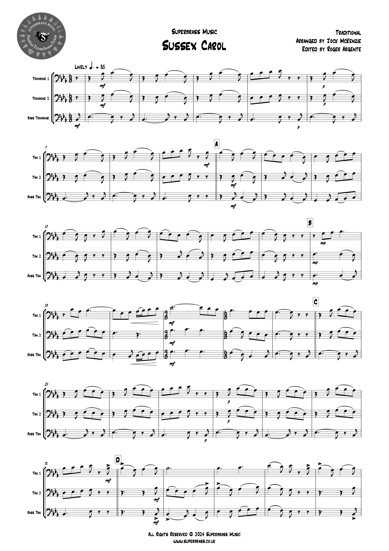 Sussex Carol Superbrass Music